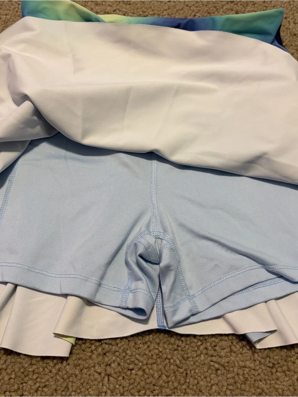 Old Navy Blue to Yellow Ombre Skater Skirt